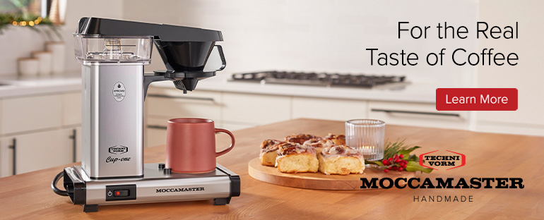 banner advertising moccamaster coffee carafe